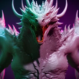 Dragon like creature,Ultraviolet dimension, unreal engine 5, 8k resolution, attractive, realistic, ultra detailed