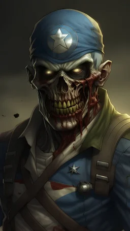 Captain American as zombie