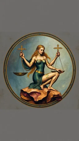 Bosch painting style , Zodiac signs pictures of Libra