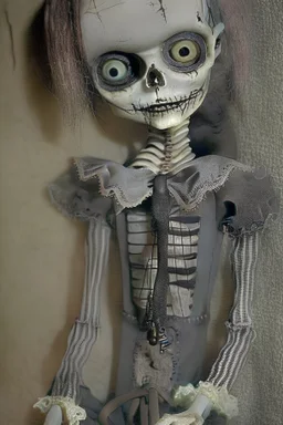 Very creepy skeletal ventriloquist doll