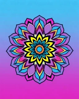 flower mandala colorful design