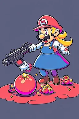 mario shooting and killing peach