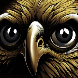 a majestic close up vector drawing of a couple of eagle eyes.