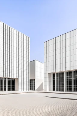 Façades of a minimalist cultural centre