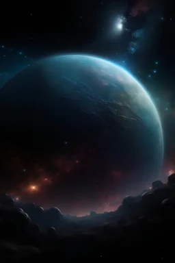 Nebula next to earth