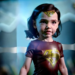 Gal gadot toddler, full body, dramatic lighting, hyper realistic