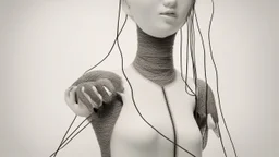 في الصورة، تظهر يد بشرية تمسك بخيوط دمية. اليد بيضاء ناصعة، بينما الخيوط سوداء داكنة. تمسك اليد الخيوط بإحكام، مما يوحي بسيطرة اليد على الدمية. تقف الدمية في الخلفية، وهي غير مرئية تمامًا. لا يمكن رؤية سوى الخيوط السوداء التي تمتد من اليد إلى الدمية. هذا يخلق إحساسًا بالغموض والتشويق. الصورة مأخوذة من زاوية عالية، مما يخلق تأثيرًا مهيمنًا لليد. هذا يوحي بأن اليد قوية وفعالة. الصورة ذات خلفية مظلمة، مما يخلق جوًا غامضًا ومثيرًا للاهتمام. هذا يعزز الموضوع العام للتلاعب، والذي غالبًا ما يرتبط با