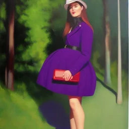 Full body portrait, painting, medium shot lady Euro-fiction