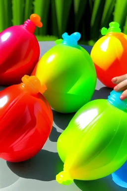 Chili fill water balloons