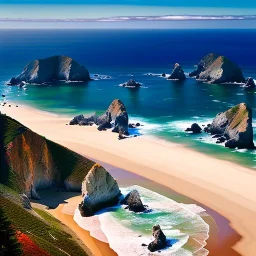 Big Sur, California,aerial view,extremely detailed digital painting, high resolution,8k, realistic, beautiful, volumetric lighting, mystical colors ,perfectly centered image, perfect composition, rim light, beautiful lighting,masterpiece, stunning scene, raytracing, anatomically correct, in the style Van Gogh and robert e howard and Ken Kelley and Ohrai Noriyoshi and Simon Bisley and tomzj1.