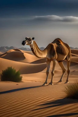 Full HD, 8K, high quality, a camel, desert