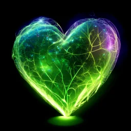 electric heart iridescent cloth