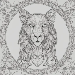 outline of mythical animal, stroke, harsh edges, hard edges, outline, neon