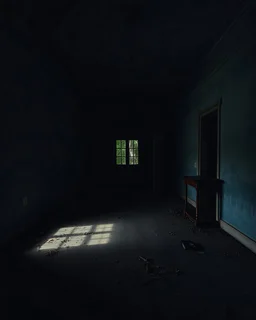 an abandoned room and dark room