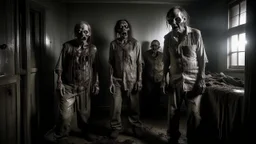 4 zombies in adark room