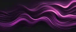 Purple pink glowing blurred abstract gradient wave on black background grainy noise texture banner copy space