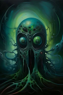 show me a painting of entity from diferent dimension