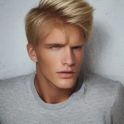 Man, blond hair,brown eyes