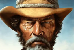 old RUGED cowboy face