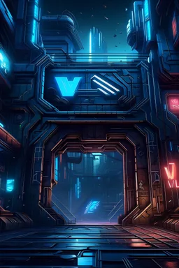 logo W letter games videos ps5 fps cyberpunk style