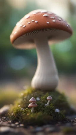 a mushroom that looks like a pickup ,bokeh like f/0.8, tilt-shift lens 8k, high detail, smooth render, down-light, unreal engine, prize winning