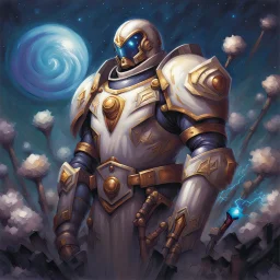 heroic fantasy galactic paladin 90's tcg art 90's tcg art