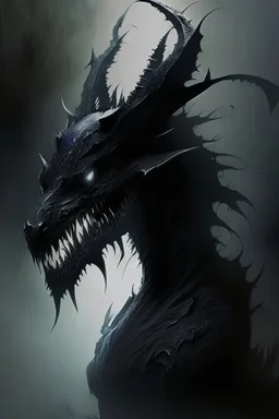 Black monster made by shadow and bone