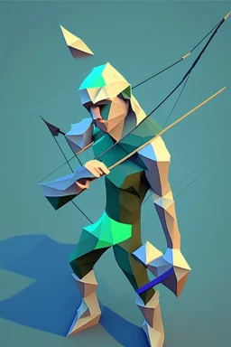 low poly archer