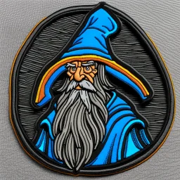 merlin the wizard as a velcro patch