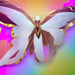 Абстрактная Белая Бабочка цветы на крыльях радужные чешуйки с хвостом скрученные крылья со стеклянными шариками приплюснутая золотое плетение красная ягода