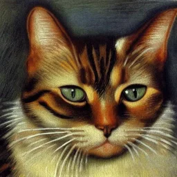 Portrait of a cat by van gough