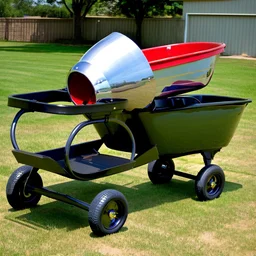 Wheelbarrow with rocket engines