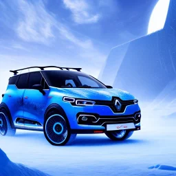 Renault Zoë, futuristic, blue, snowscape