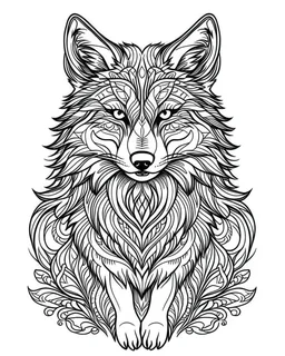 Eurasian wolf coloring pages for adult