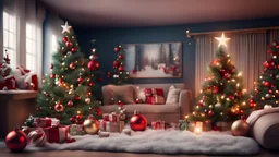 Cosy Christmas theme, Realistic photography, incredibly detailed, ultra high resolution, 8k, 3d , cinema 4d.