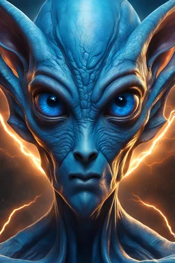 blue alien with one big eye and big ears, crazy colors, portrait, centered, detailed character, extremely detailed, symetric, detailed face, character design, detailed skin, cinematic lightning, epic sci-fi, fantasy, hyper realistic, ultrarealistic, hdr, masterpiece, digital painting, digital art, sharp focus, detail 8k --ar 9:16, mdjrny-v4 style