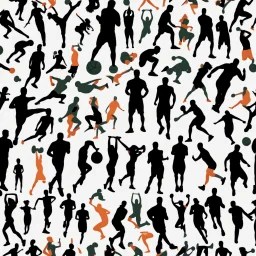 sport exercise silhouette shape abstract simple