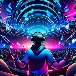 VR IA creating a music festival