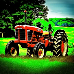 A tractor on a farm in the Missouri Ozarks