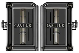 logo carpenter double gates