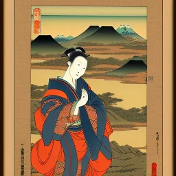 Ukiyo-e painting of a samuri