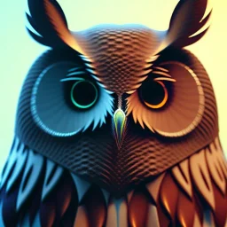 Owl, macro lens blur, hyperphotorealistic, sharp focus, unreal engine