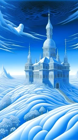 White and blue-white landscapes. Deep blue white house, blue-green sky, white clouds, white snow. Artwork by Jacek Yerka. Crisp Focus, Elegant, Intricate 8K Masterpieces, Beautiful HD Crisp Quality, Jacek Yerka, Acrylic Art, Quilted, Surreal Line Art, Rich Colors by Alexander Jansson, Spectacular Zentangle-style © Crystaldelic