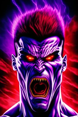 super head fuked title with movie poster title :HEAD FUKED SO MUCH BRO, monster more angry and more 90s style, angry fast, extreme, wild, so so angry, tough sexy red and purple background with 90s style slashes