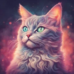 cat in Xanthochromism art style