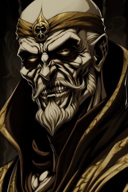 Portrait of the villain Krahador, from One Piece manga, Caravaggio style