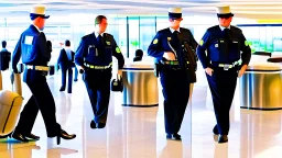 security escorting away from airport lounge