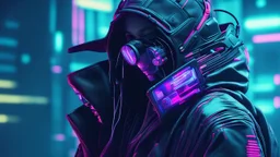 cyber punk hacker glitching