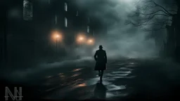 Text on picture says: "When your day is done, and you want to run... Don't forget this fact, you can't get it back. Your life. " noir, surreal, dark mood, high detalied, weird, fog, shadows, cyberpunk