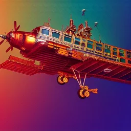 fullbody Drawing of 'sketch of Steampunk Air Vehicles',intricate detail,andrea bonelli,Kilian Eng,Ohrai,evan lee,Aleksandr Sidelnikov,KyuYong Eom,three quarters frontal aerial view,toned colors,16k